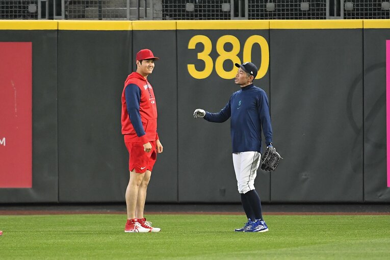 大谷翔平とイチロー（1/2）　©Getty Images