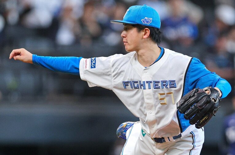 今季ここまでプロ初完封を含む4勝を挙げている北山亘基。「ドラフト8位」から3年目の飛躍を期す ／ photograph by JIJI PRESS