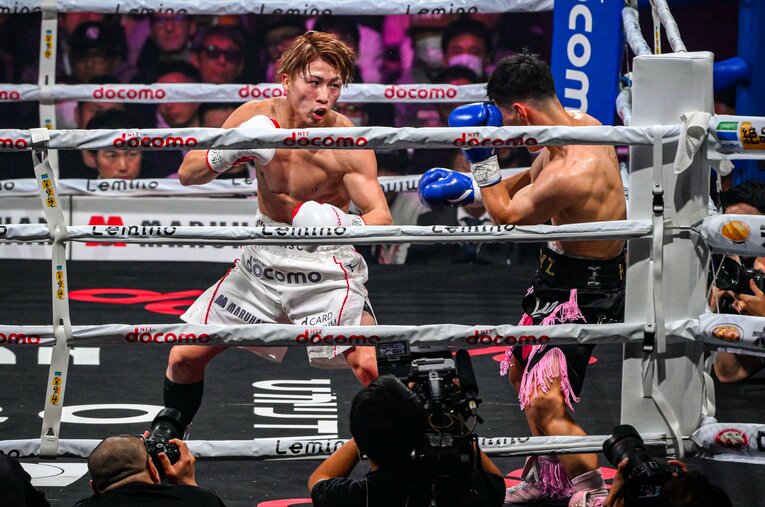 井上のスパーを体験した原田には、「下がりたくて下がっているわけではない」キムの気持ちがよくわかったという ／ photograph by Takuya Sugiyama