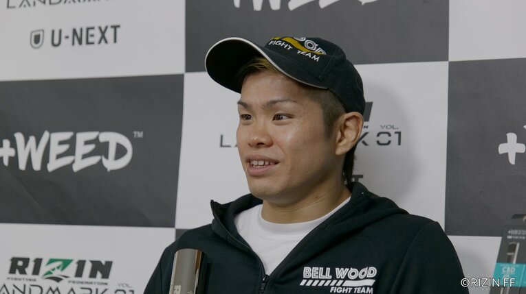 初参戦となった鈴木博昭は衝撃のレフェリーストップ勝利　©RIZIN FF