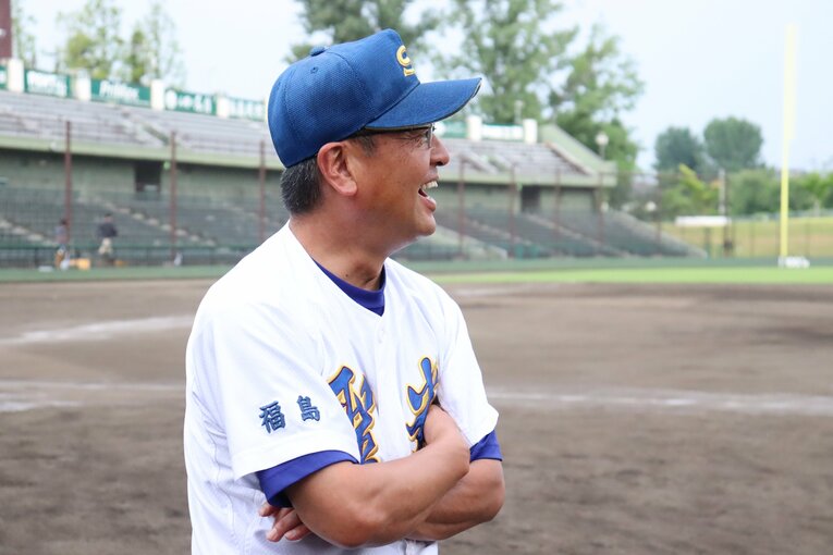 聖光学院の斎藤監督。赤堀のキャプテンシーを高く評価していた　©Genki Taguchi