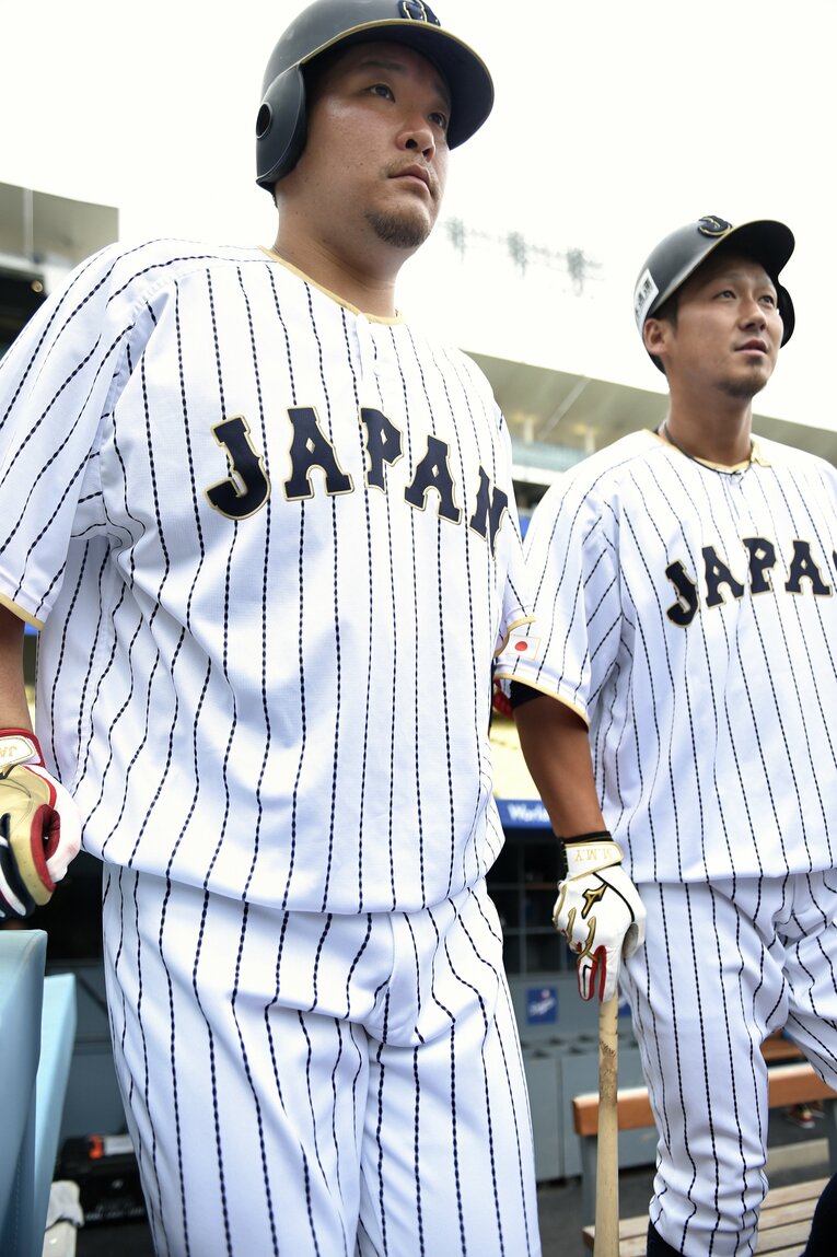 日本代表チームでの筒香（左）と中田翔　(C)Naoya Sanuki