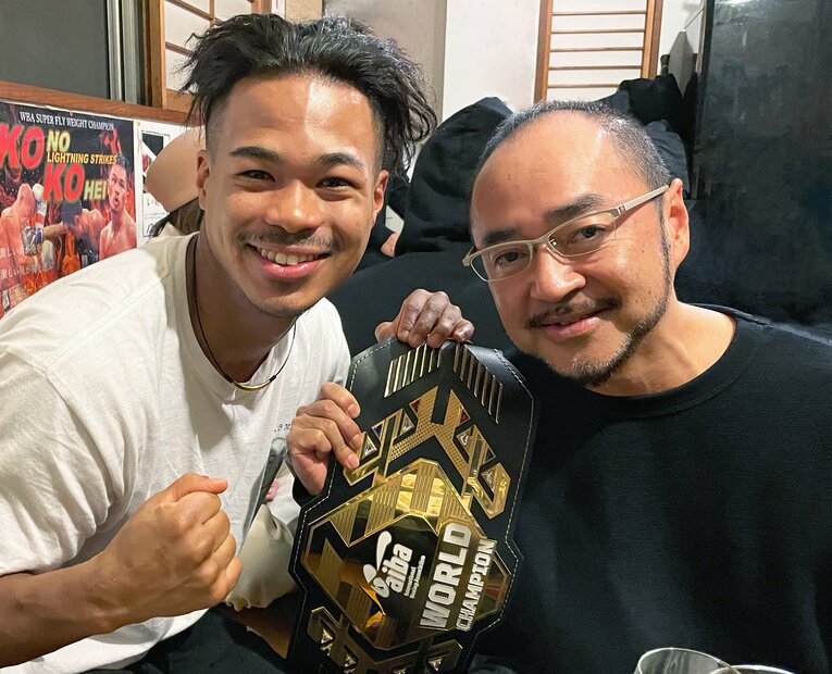 2021年11月、世界選手権の祝勝会で　©Naoki Fukuda