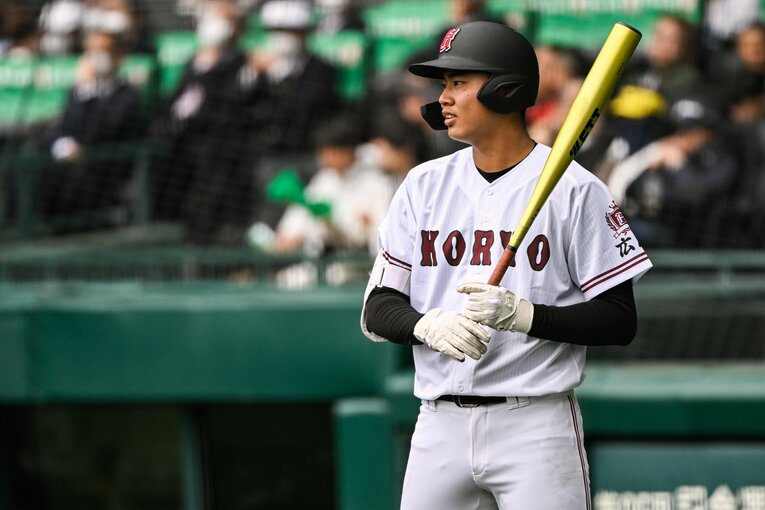 プロ注目の広陵・真鍋慧（野手）　©Nanae Suzuki