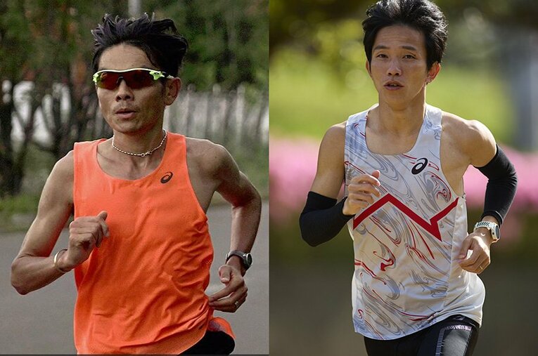 練習中の今井正人選手、井上大仁選手 ／ photograph by 写真提供：今井選手：トヨタ自動車九州株式会社、井上選手：三菱重工業株式会社