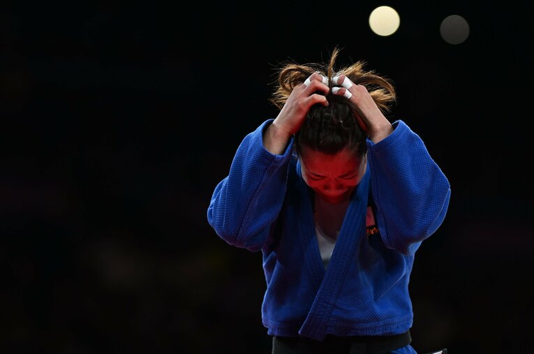 阿部詩が敗戦後に見せた悲痛な号泣にも中傷コメントが投げつけられたという ／ photograph by Naoya Sanuki/JMPA