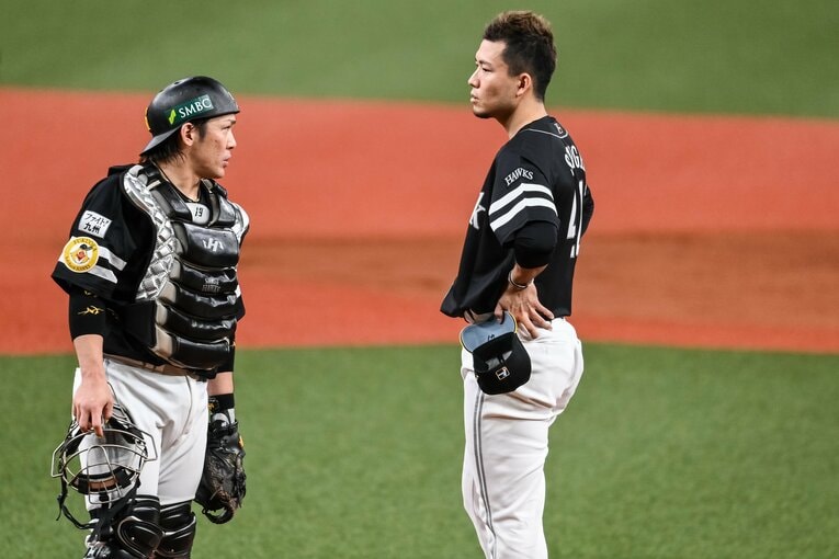 甲斐、千賀ら叩き上げの選手の台頭もあってホークスは黄金期を迎えた　©Nanae Suzuki