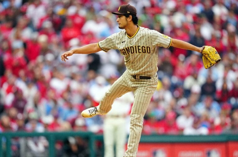 パドレスの主軸として今季通じて好調を維持したダルビッシュ ／ photograph by Getty Images