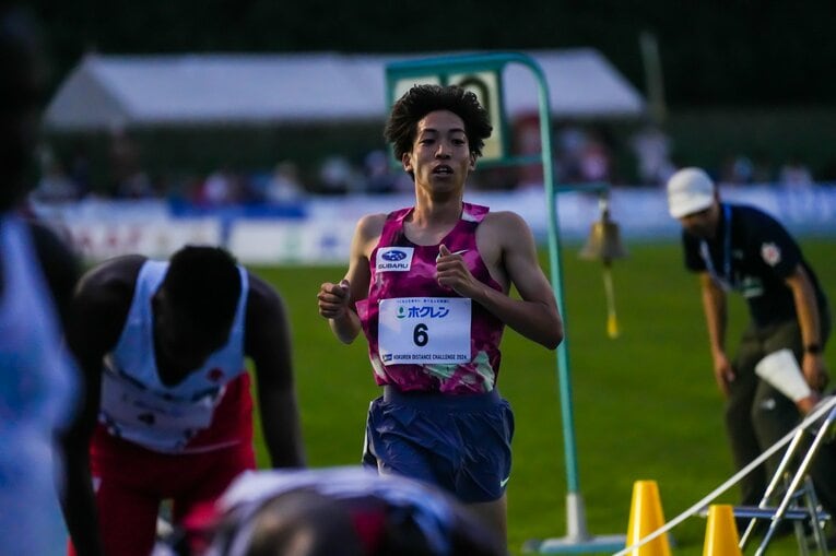 五輪前の最終調整レースのホクレン記録会ではラストスパートで異次元のキレを見せた　©Satoshi Wada
