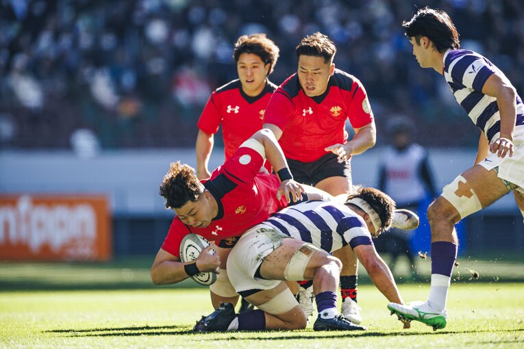 準決勝の明大戦では前半は拮抗した勝負だったが後半で帝京大が一気に突き放した　©Kiichi Matsumoto