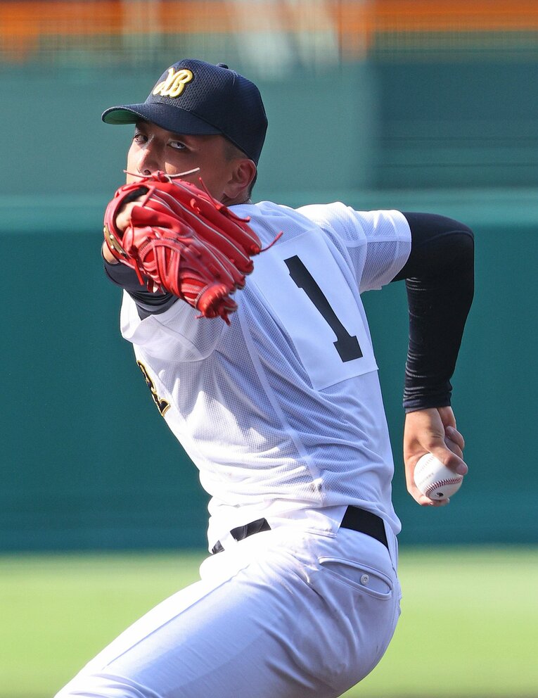 日本文理・田中は素材面から非常に高い評価を受けている　©JIJI PRESS