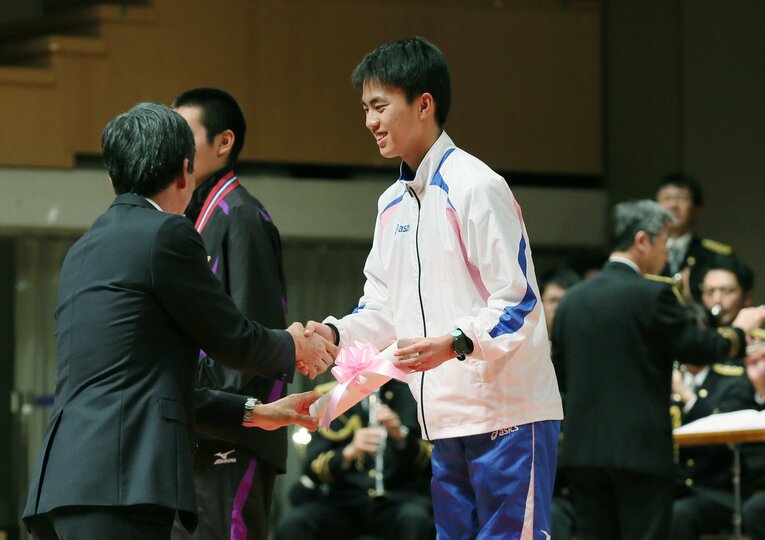 福岡代表として出場した中学時代の都道府県対抗駅伝では2区で区間新記録。その記録は7年後の今も残る　©︎JIJI PRESS