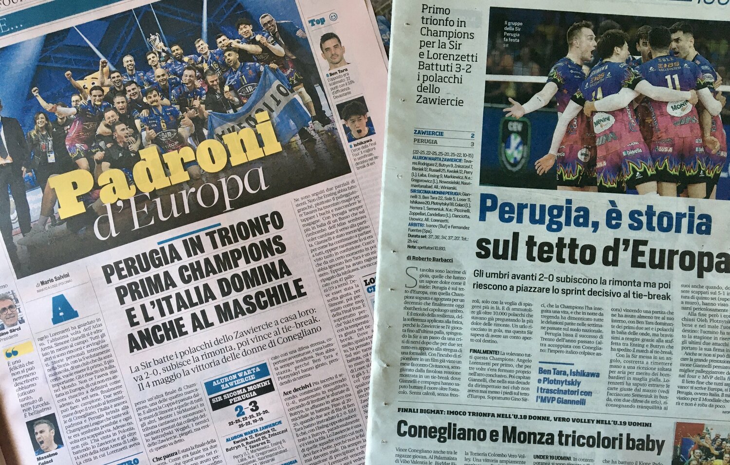 翌日の現地紙（筆者撮影）