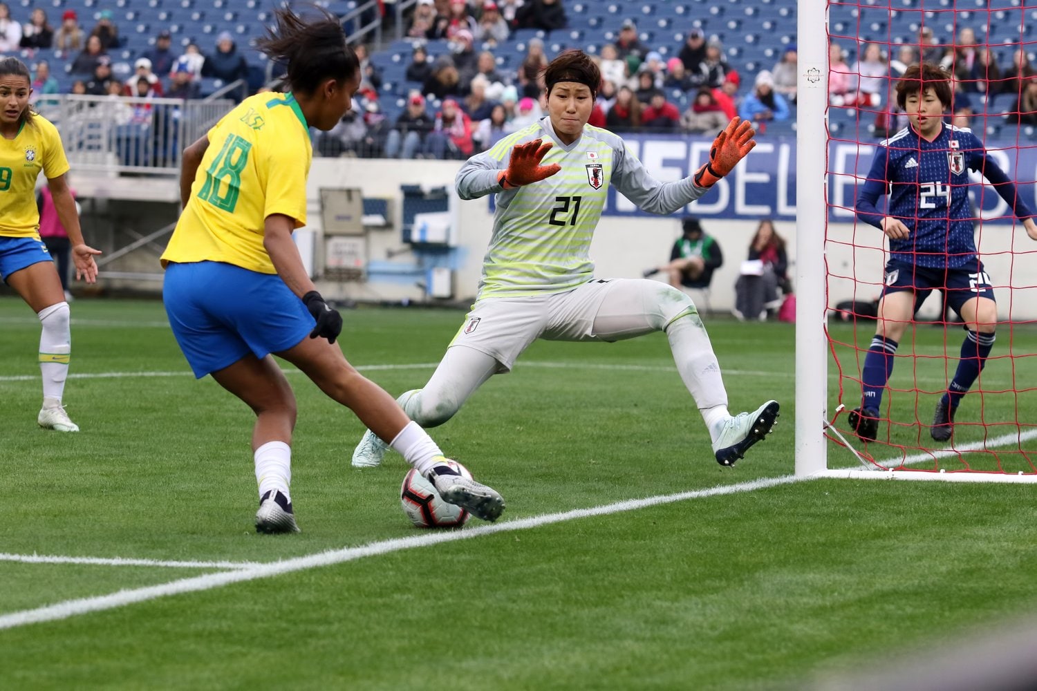2019年3月2日「SheBelieves Cup」対ブラジル戦　©︎Getty Images