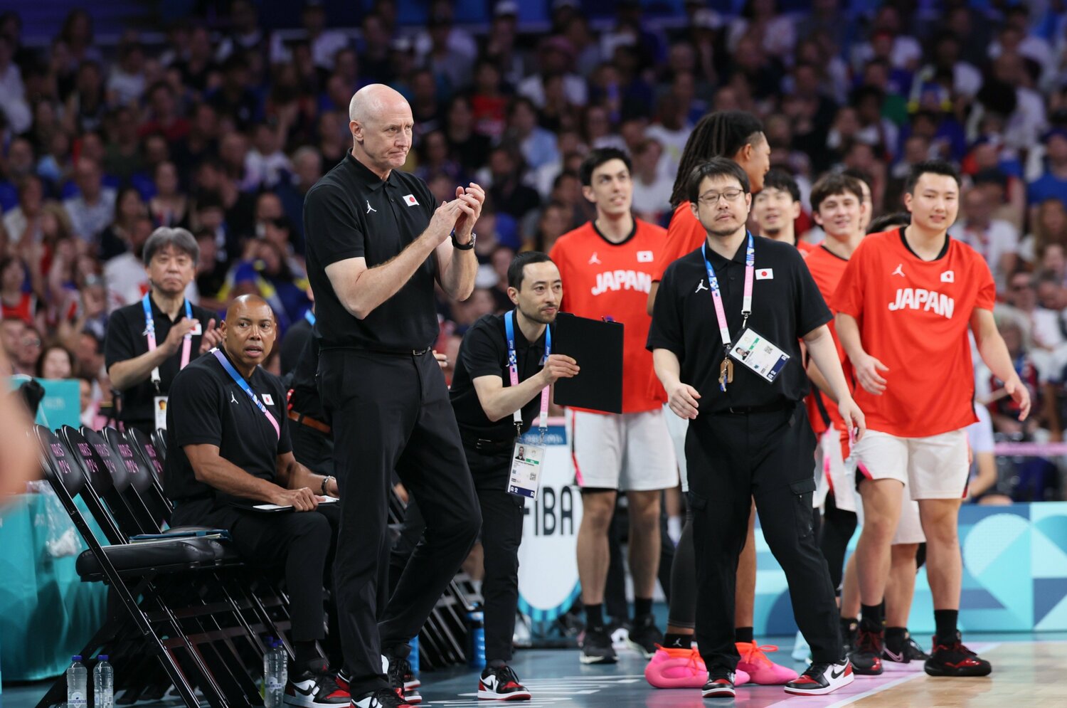 続投が決まったトム・ホーバスHC（写真はパリ五輪）©︎Kaoru Watanabe/JMPA
