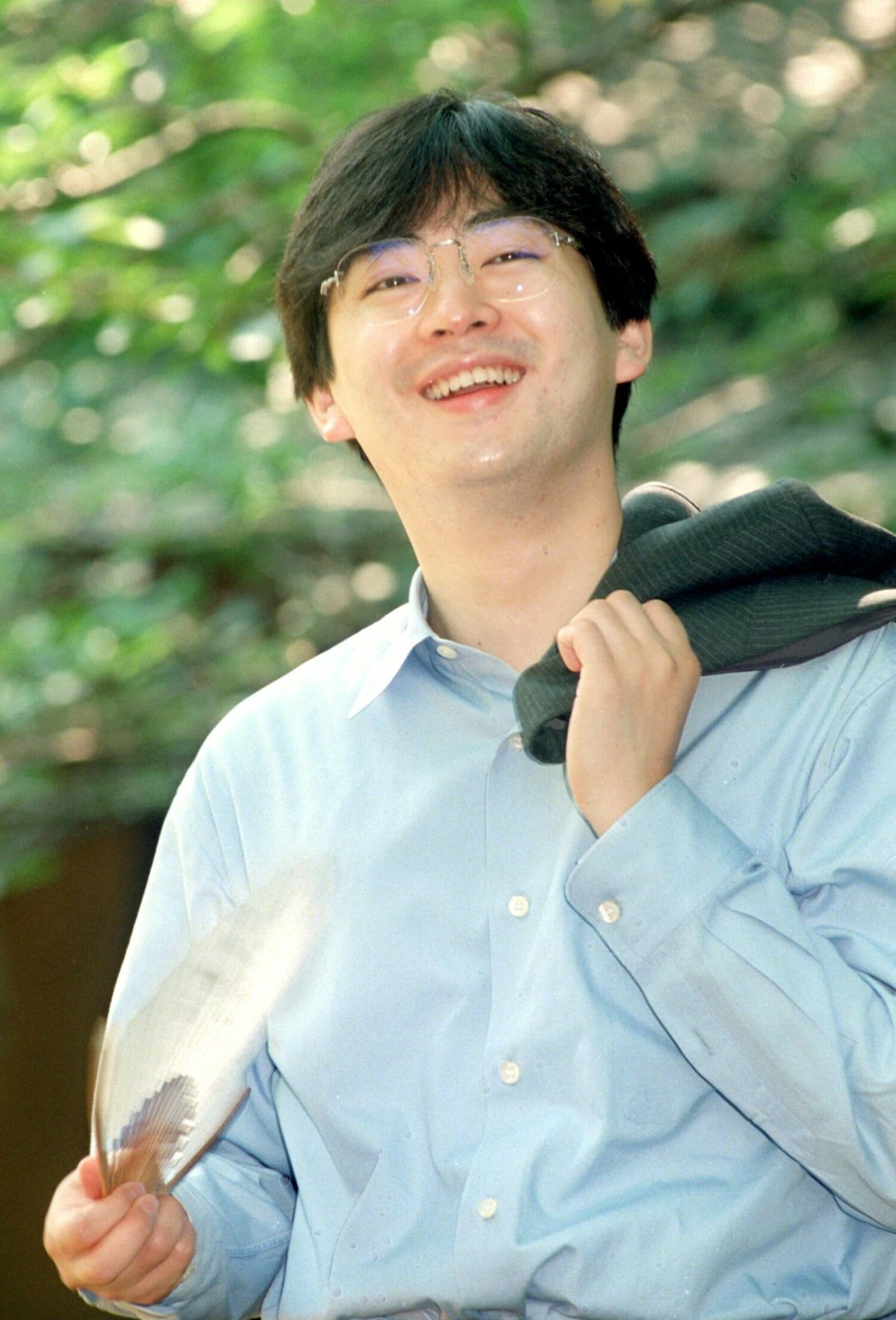 98年、棋聖獲得時の郷田 ©Sankei Shimbun