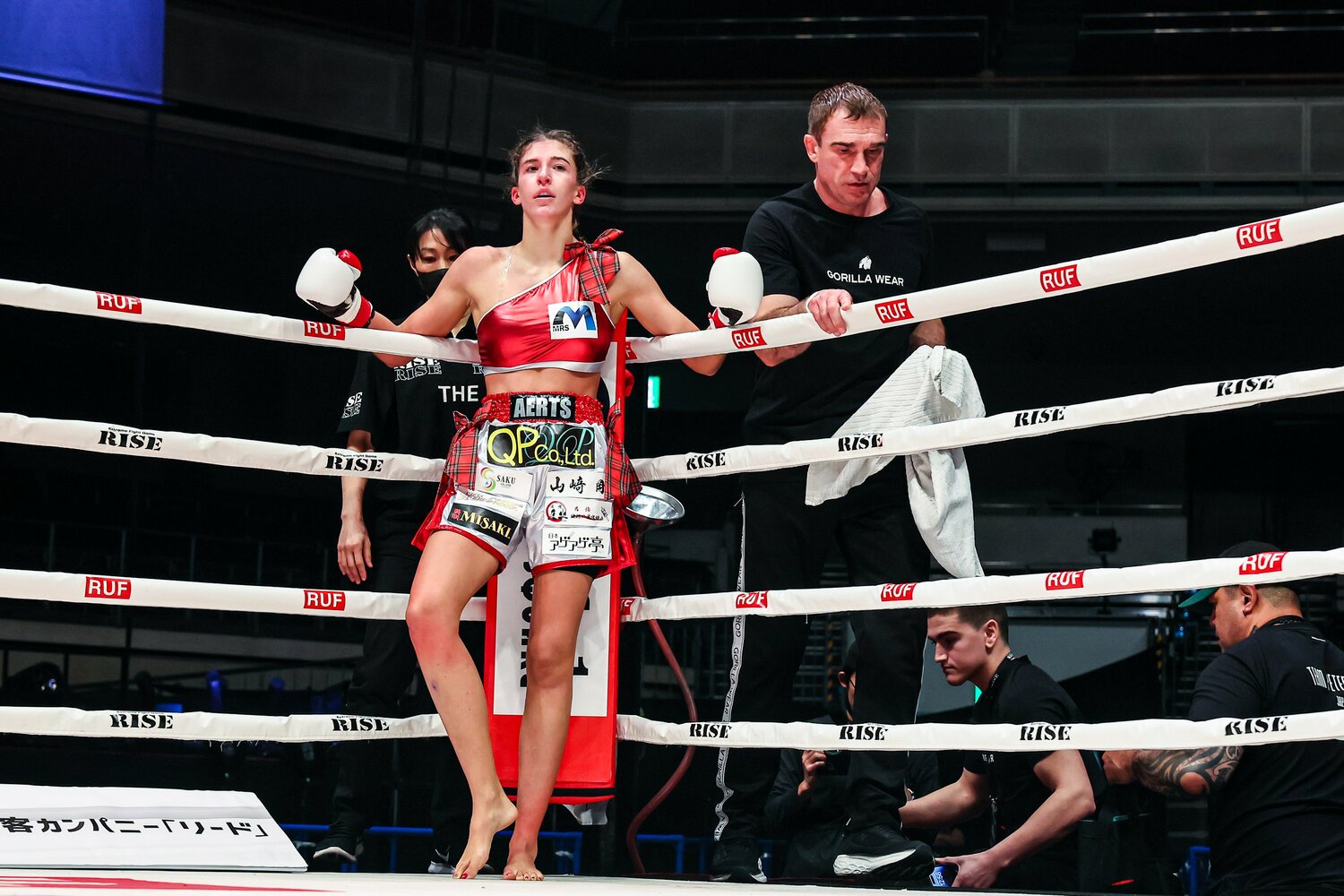 RISEに参戦する娘のモンタナ・アーツ　©Susumu Nagao