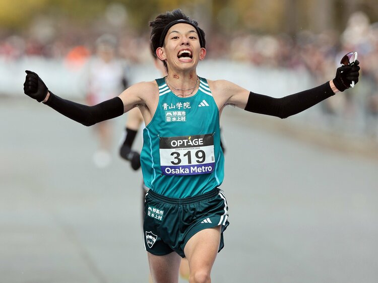 大阪マラソン：青学大・黒田朝日が2時間6分5秒で学生新記録達成…箱根