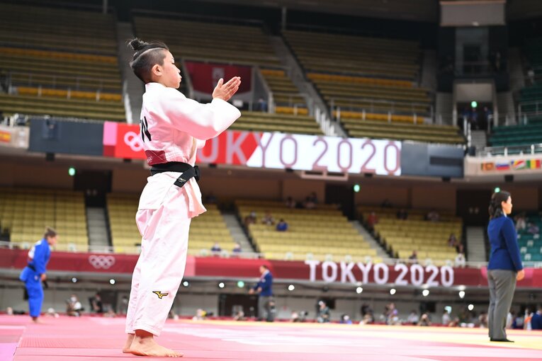 東京五輪で銀メダルを獲得した渡名喜　©JMPA