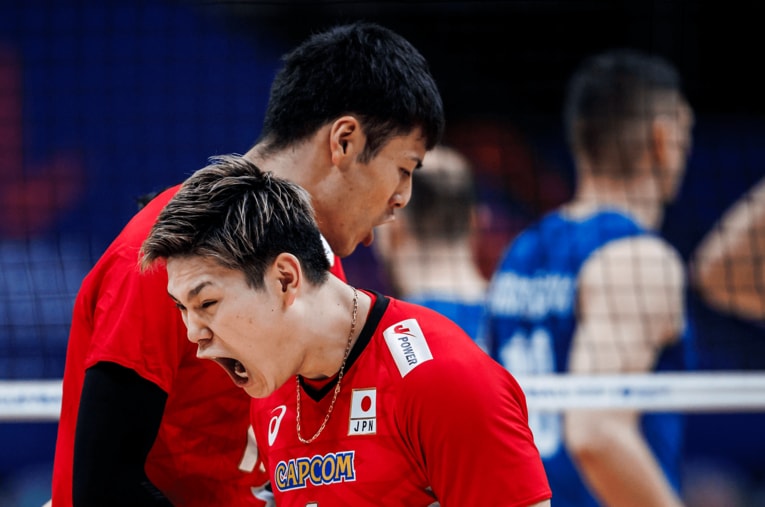 西田有志（VNLセルビア戦）©︎Volleyball World