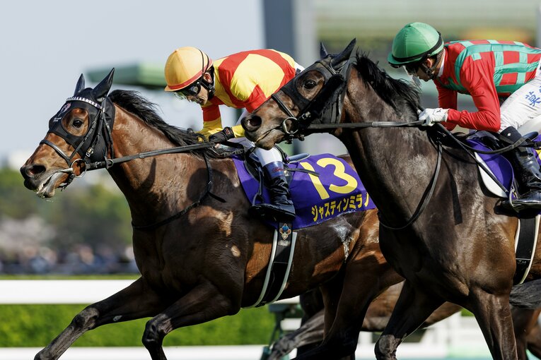 渾身の騎乗でジャスティンミラノを皐月賞制覇に導いた戸崎圭太　©Kiichi Matsumoto