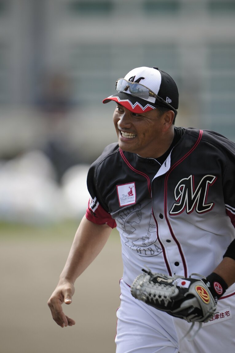 NPB復帰となった2009年、石垣島キャンプで汗を流す井口資仁　©︎Takuya Sugiyama