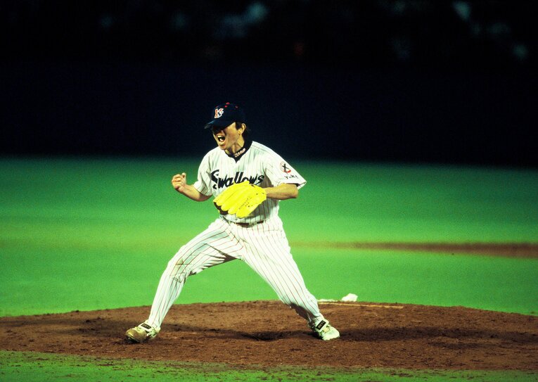 闘志あふれる入来智のピッチング（2001年日本シリーズ）©︎Koji Asakura