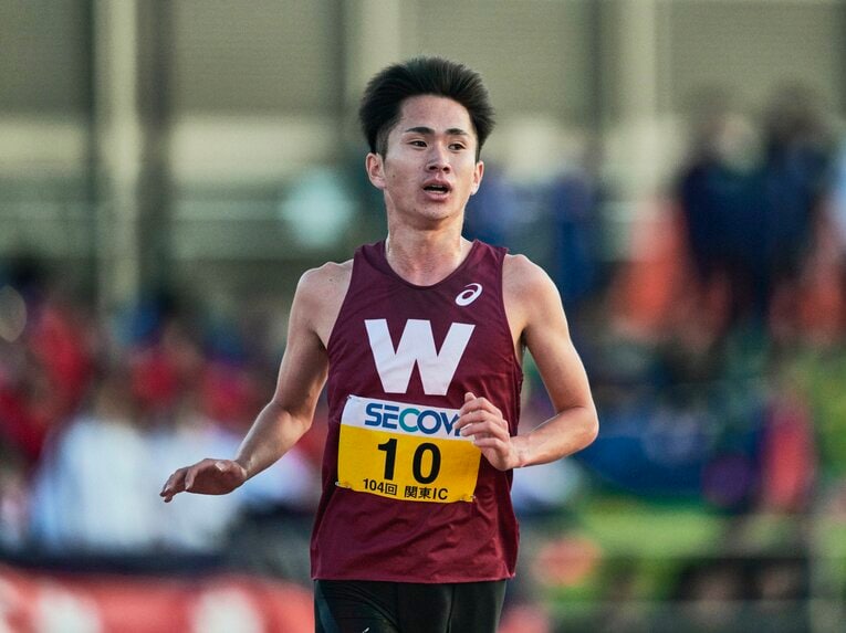 関カレ1万ｍで日本人トップの3位に入った山口智　©Yuki Suenaga