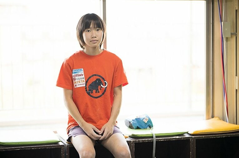 8月に東京・八王子で開催された世界選手権で、リード種目では3位となった森秋彩。 ／ photograph by Kenichi Moriyama