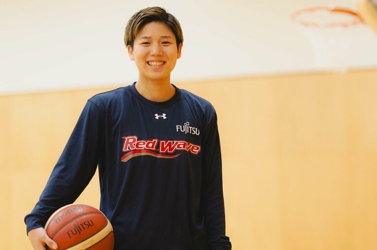 女子バスケ日本代表でも活躍する富士通レッドウェーブの町田瑠唯。W杯以降の男子バスケの盛り上がりに思うことは？　©Wataru Sato