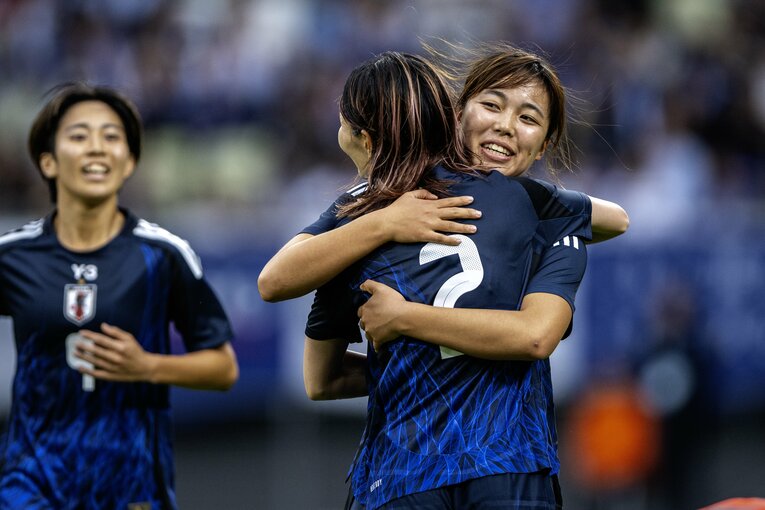 【なでしこ超新星】韓国戦でのゴール後　©Takuya Sugiyama