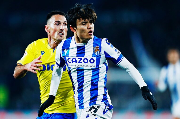 カディス戦はスコアレスドローに終わったラ・レアルだが、久保建英とダビド・シルバの連係に光明が見えた ／ photograph by Daisuke Nakashima