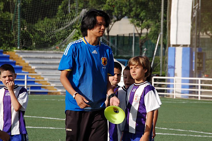 当時からトレーニング時は日本代表のユニホームを着用していた　ⒸTaichi Wakayabashi