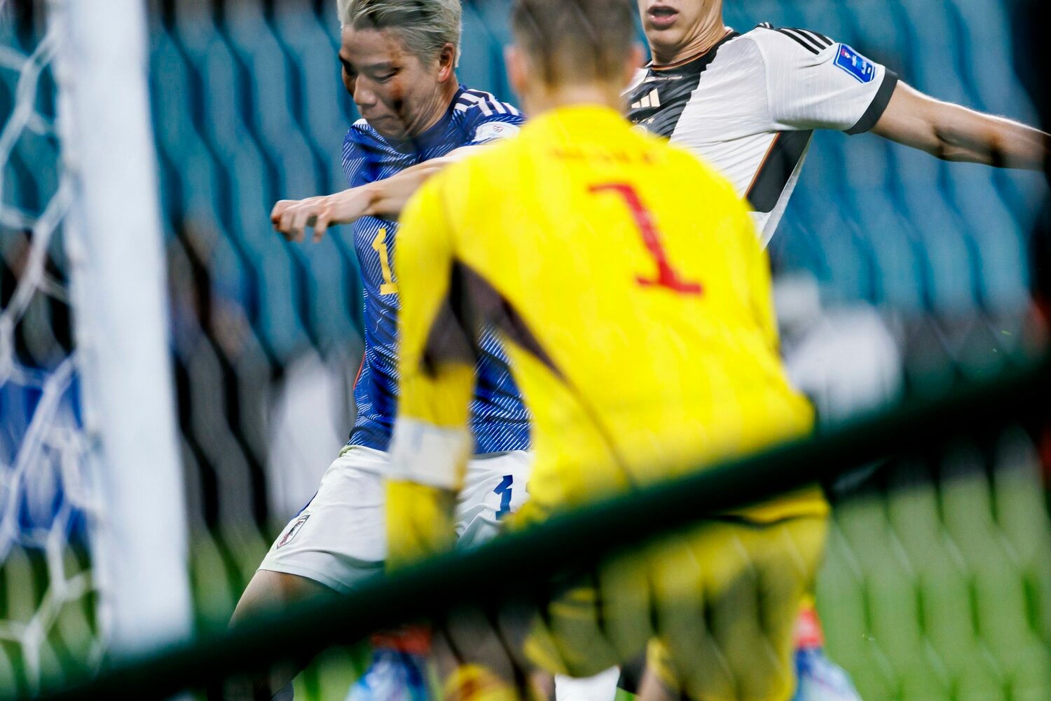 カタールW杯ドイツ戦で決勝点を挙げた浅野 ©Kiichi Matsumoto/JMPA