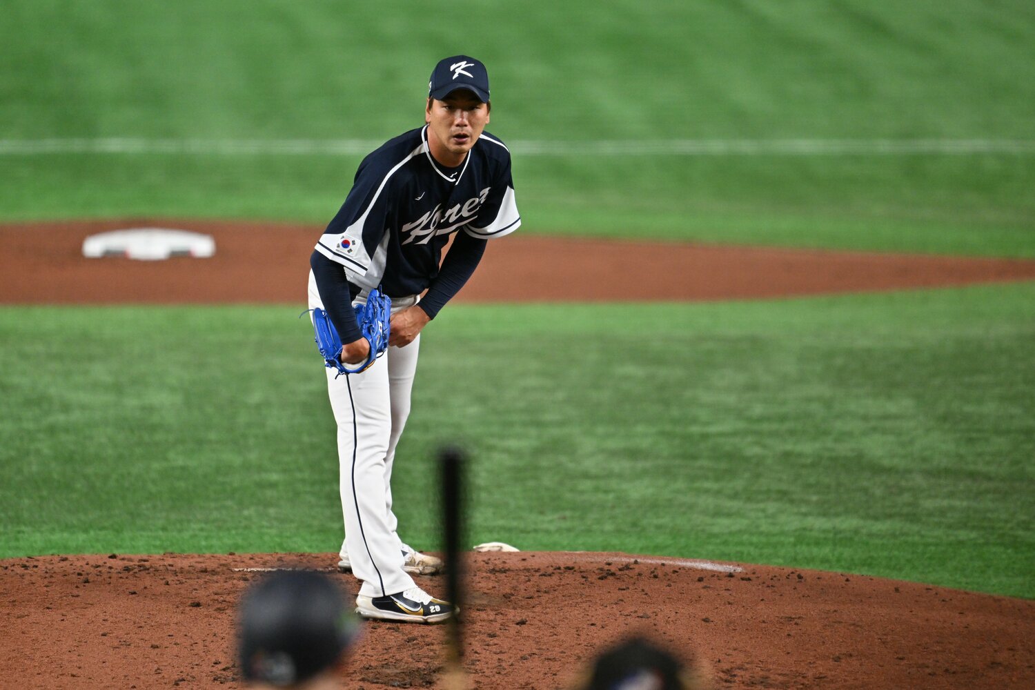 日韓戦に先発したキム・グァンヒョン。かつては「日本キラー」と呼ばれ、過去の大会では日本代表を苦しめていた　©︎Naoya Sanuki