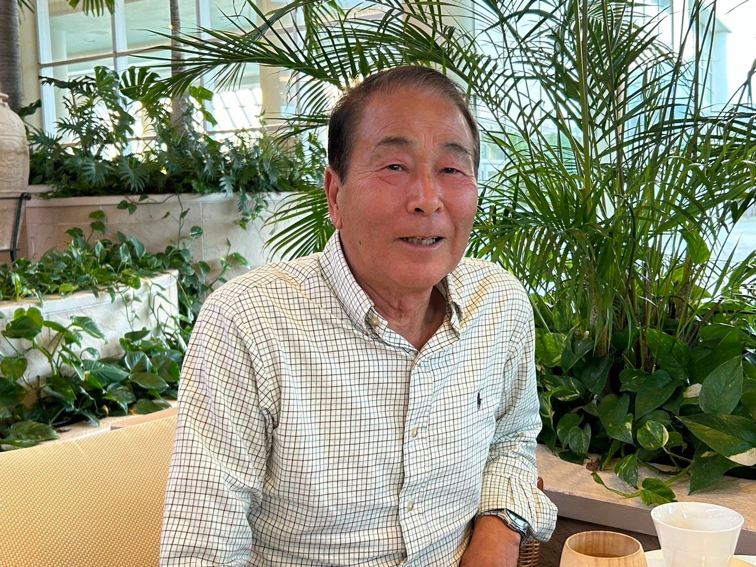 インタビューに答える現在の高田さん　©Hidenobu Murase