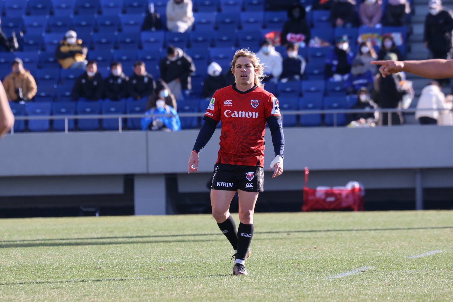 ワイルドナイツ戦でもトライを挙げるなど、存在感を発揮したSHデクラーク　©︎Nobuhiko Otomo