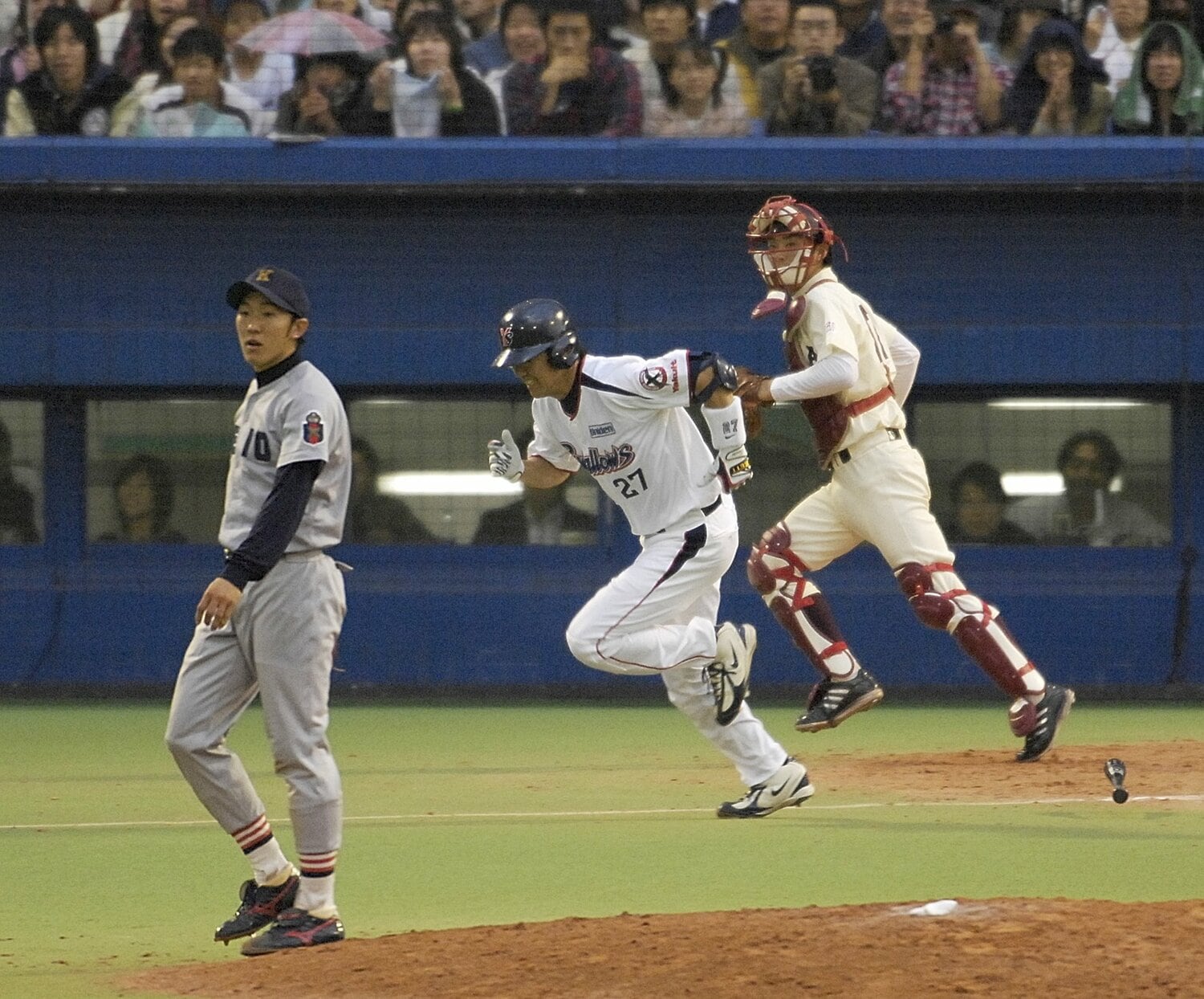 プロアマ交流戦で古田と対戦した加藤　©JIJI PRESS