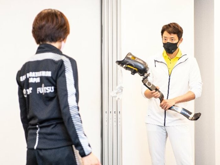 「えっ、えっ？」松岡修造が驚いた　“パラ世界4位”秦由加子「ホント、足なくて良かったわ～」の真意とは＜Number Web＞ photograph by Nanae Suzuki