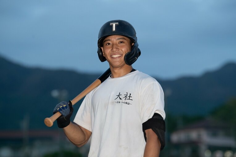 50メートル走は5秒8。プロレベルの走力をもつ藤原佑（写真は9月下旬に撮影） ©Kota Inoue