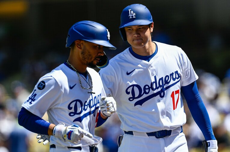 ベッツもまたドジャースのスーパースターだが……自身の前を打つ大谷翔平が敬遠されることについて、どう思っている？ ／ photograph by Nanae Suzuki