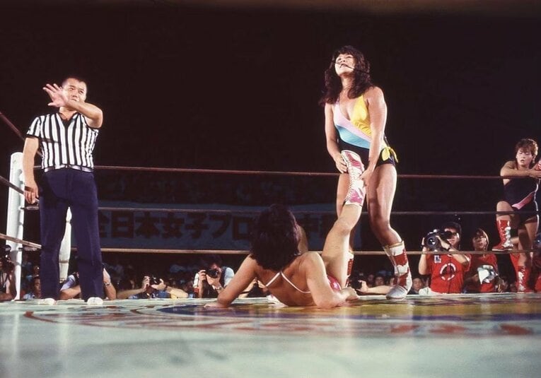 全女で活躍したジャンボ堀さんの現役時代　提供：ジャンボ堀