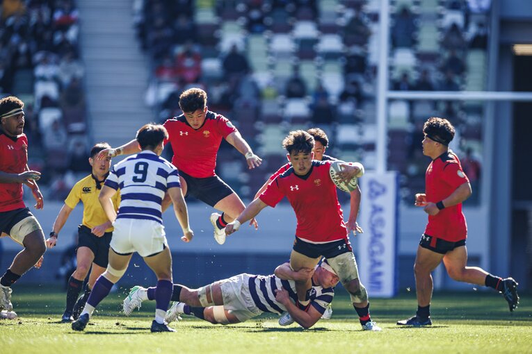 準決勝の明大戦では前半は拮抗した勝負だったが後半で帝京大が一気に突き放した　©Kiichi Matsumoto