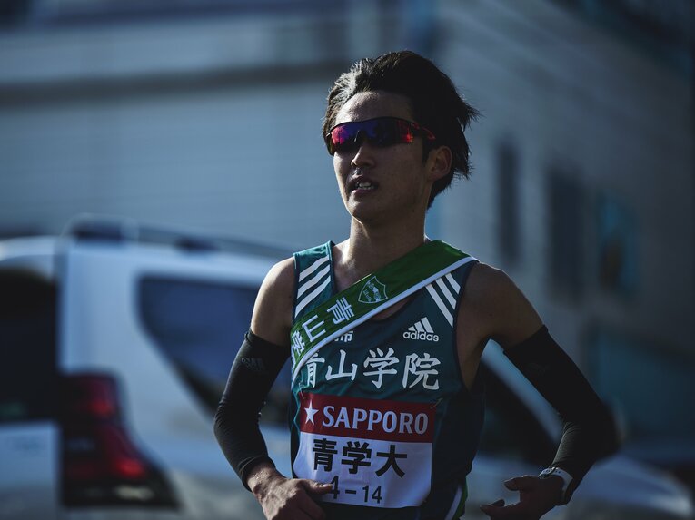 2年時は復路の8区を走って区間2位だった佐藤　©Yuki Suenaga