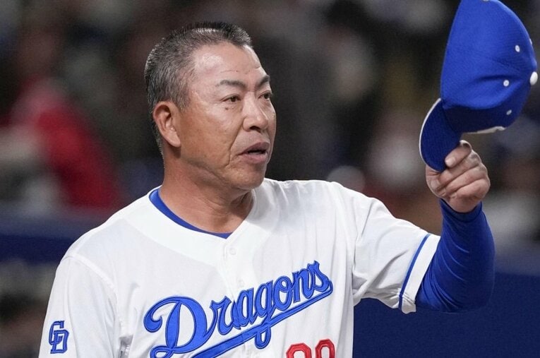 今シーズンから中日を率いる井上一樹監督　©JIJI PRESS