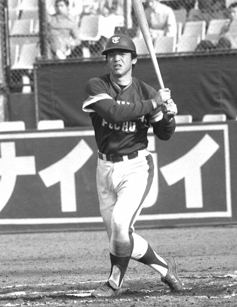 東芝府中時代の貴重な一枚（1978年3月撮影）。落合が社会人野球にたどり着くまでには紆余曲折あった　©JIJI PRESS