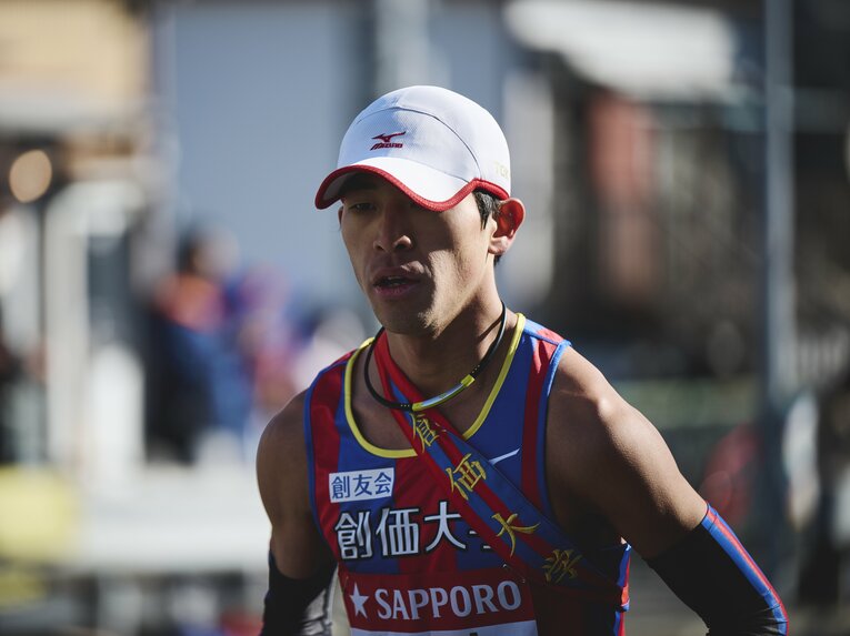 今年の箱根駅伝で4区区間賞を獲得した創価大4年の嶋津　©Yuki Suenaga