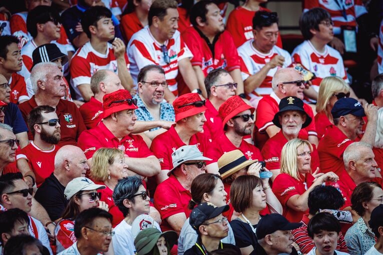 ウェールズ代表のサポーター　©︎Kiichi Matsumoto