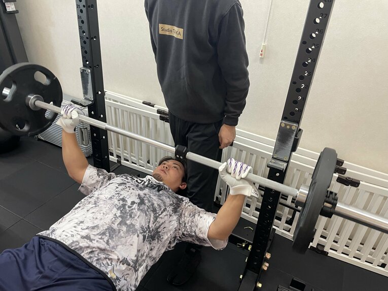 中川のパワフルな筋肉！　©Takashi Ishizuka