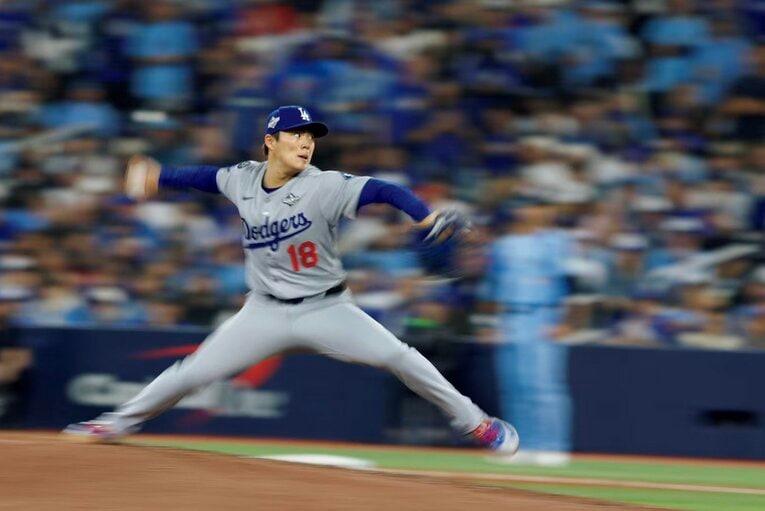 WS第6戦に先発し、6回1失点で勝利投手に　©Yukihito Taguchi